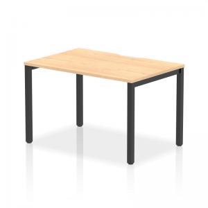 Evolve Plus 1200mm Single Starter Office Bench Desk Maple Top Black