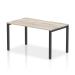 Evolve Plus 1400mm Single Starter Office Bench Desk Grey Oak Top Black Frame BE908