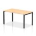 Evolve Plus 1400mm Single Starter Office Bench Desk Maple Top Black Frame BE909