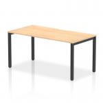 A sleek and modern office desk, the Dynamic Bench Desk Starter Units Evolve Plus features a 1600mm single starter unit with a maple top and black frame. Its clean lines and functional design make it a perfect addition to any workspace.