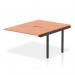 A photograph of the Dynamic Bench Desk Add On Units Evolve Plus 1200mm B2B Office Bench Desk Ext Kit with a beech top and black frame would show a sleek and modern workspace solution. The desk add on units provide versatility and the beech top adds a touch of warmth, while the black frame adds a touch of sophistication.