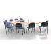 Impulse 1200mm Straight Table Beech Top Silver Box Frame Leg BF00102