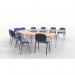 Impulse 1200mm Straight Table Beech Top Silver Box Frame Leg BF00102