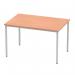 Impulse 1200mm Straight Table Beech Top Silver Box Frame Leg BF00102