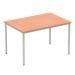 Impulse 1200mm Straight Table Beech Top Silver Box Frame Leg BF00102