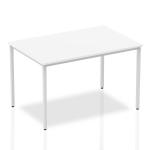 Impulse Straight Table 1200 White Box Frame Leg Silver BF00115