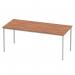 Impulse 1800mm Straight Table Walnut Top Silver Box Frame Leg BF00144