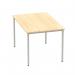 Impulse 1200mm Straight Table Maple Top Silver Box Frame Leg BF00154