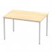 Impulse 1200mm Straight Table Maple Top Silver Box Frame Leg BF00154