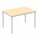 Impulse 1200mm Straight Table Maple Top Silver Box Frame Leg BF00154