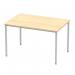 Impulse 1200mm Straight Table Maple Top Silver Box Frame Leg BF00154