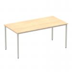 Impulse 1600mm Straight Table Maple Top Silver Box Frame Leg BF00156