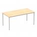 Impulse 1600mm Straight Table Maple Top Silver Box Frame Leg BF00156