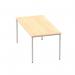 Impulse 1600mm Straight Table Maple Top Silver Box Frame Leg BF00156