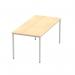 Impulse 1600mm Straight Table Maple Top Silver Box Frame Leg BF00156