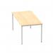 Impulse 1600mm Straight Table Maple Top Silver Box Frame Leg BF00156