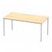 Impulse 1600mm Straight Table Maple Top Silver Box Frame Leg BF00156