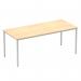 Impulse 1800mm Straight Table Maple Top Silver Box Frame Leg BF00157