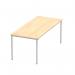 Impulse 1800mm Straight Table Maple Top Silver Box Frame Leg BF00157