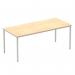 Impulse 1800mm Straight Table Maple Top Silver Box Frame Leg BF00157