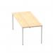 Impulse 1800mm Straight Table Maple Top Silver Box Frame Leg BF00157