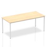 Impulse Straight Table 1800 Maple Box Frame Leg Silver BF00157