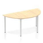 Impulse 1600mm Semi-Circle Table Maple Top Silver Box Frame Leg BF00164