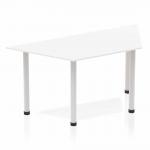 Impulse Trapezium Table 1600 White Post Leg Silver BF00176
