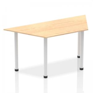 Impulse 1600mm Trapezium Maple Top Silver Post Leg BF00194