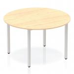 Impulse 1200mm Round Table Maple Top Silver Box Frame Leg BF00200