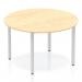 Impulse 1200mm Round Table Maple Top Silver Box Frame Leg BF00200