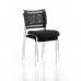 Brunswick Chrome Frame Without Arms Black Fabric Seat BR000021