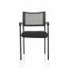 Brunswick Visitor Black Fabric Chair With Arms Black Frame BR000024