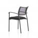 Brunswick Visitor Black Fabric Chair With Arms Black Frame BR000024