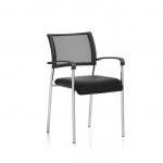 Brunswick Chrome Frame With Arms Black Fabric Seat BR000025