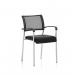 Brunswick Chrome Frame With Arms Black Fabric Seat BR000025