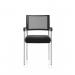 Brunswick Chrome Frame With Arms Black Fabric Seat BR000025