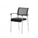 Brunswick Chrome Frame With Arms Black Fabric Seat BR000025