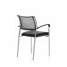 Brunswick Chrome Frame With Arms Black Fabric Seat BR000025