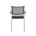 Brunswick Visitor Chair Black Fabric With Arms Chrome Frame BR000025