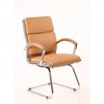 Classic Cantilever Chair Tan With Arms BR000031