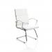 Classic Cantilever Chair White With Arms BR000032