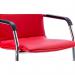 Echo Cantilever Chair With Arms Red Soft Bonded Leather BR000037