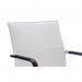 Echo Cantilever Chair With Arms White Soft Bonded Leather BR000038