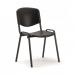 ISO Stacking Chair Black Poly Black Frame (MOQ of 4 - Priced Individually) BR000056