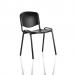 ISO Stacking Chair Black Poly Black Frame Without Arms BR000056