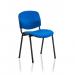 ISO Stacking Chair Blue Fabric Black Frame (MOQ of 4 - Priced Individually) BR000057