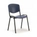 ISO Stacking Chair Blue Poly Black Frame (MOQ of 4 - Priced Individually) BR000058