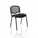 ISO Stacking Chair Mesh Back Black Fabric Black Frame (MOQ of 4 - Priced Individually) BR000060