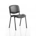 ISO Stacking Chair Black Vinyl Black Frame Without Arms BR000062